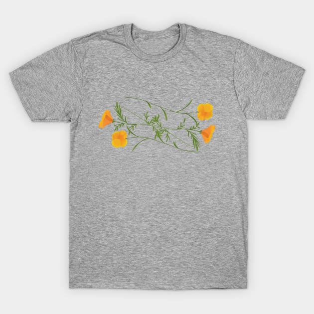 California Poppy Feilds T-Shirt by bubblypumpkin